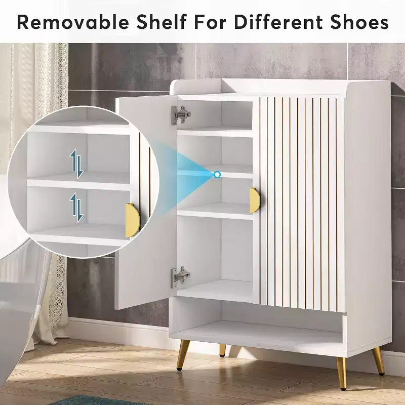 Tribesigns 7-Tier Wooden Shoe Cabinet