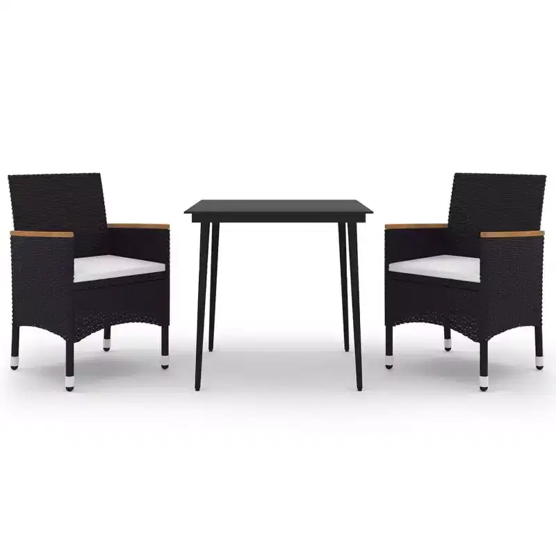 vidaXL Garden Dining Set Table PE rattan Medium Durable