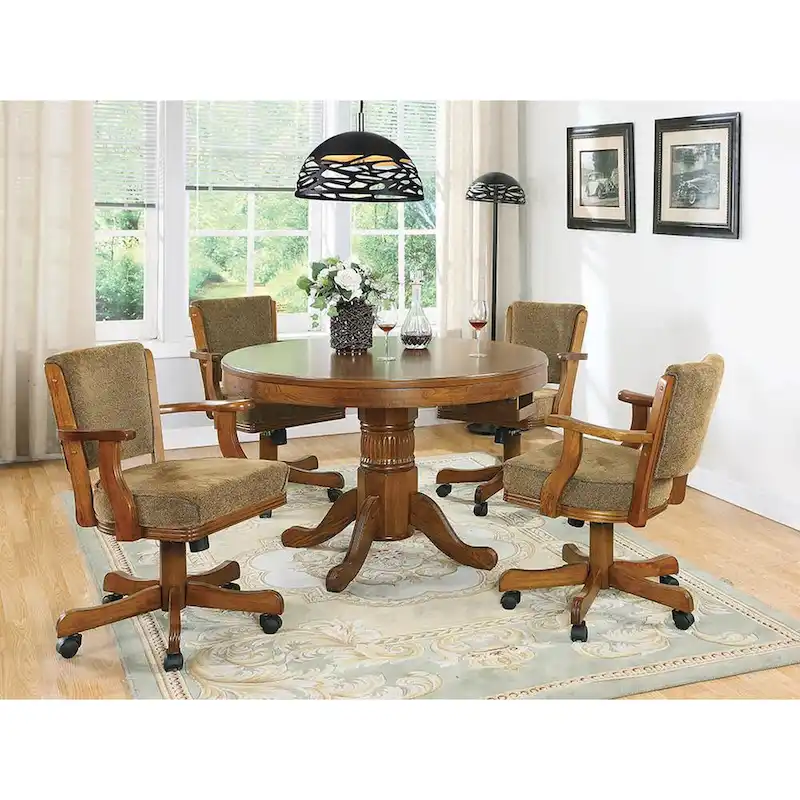 Ghilardi Amber Game Table with Cupholders