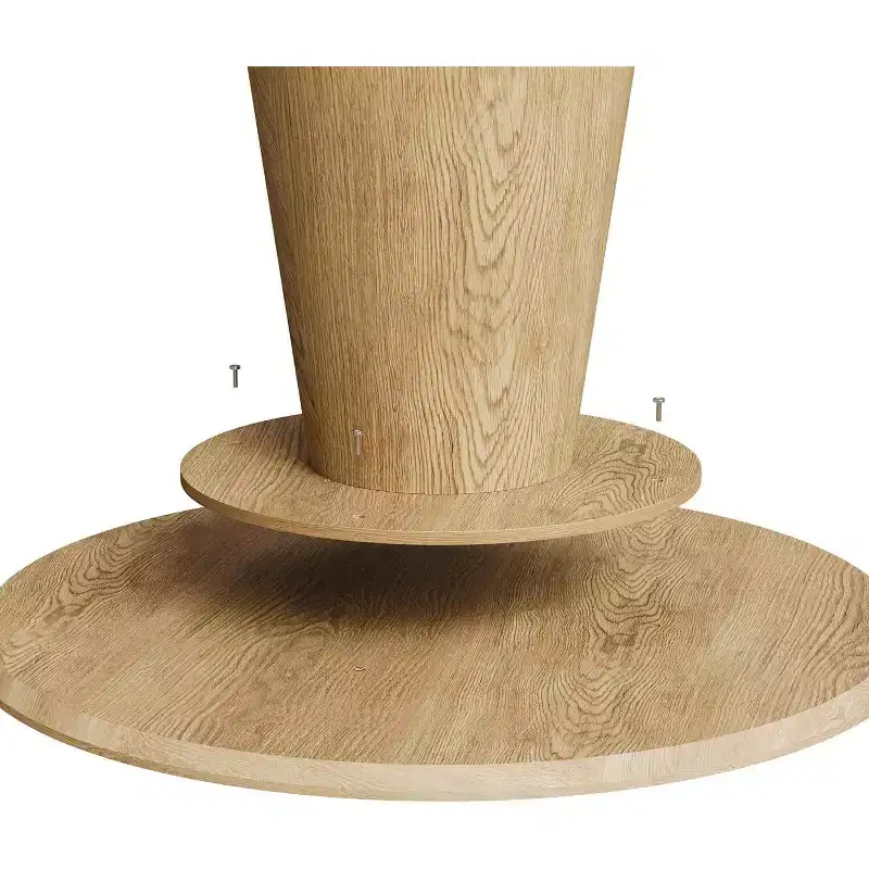 43 Round Dining Table, Modern Wood Kitchen Table, Space-Saving Design, Easy Assembly, for Small Spaces, Apartments