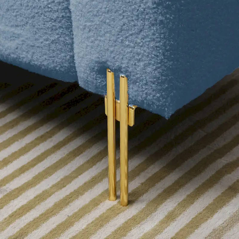 53.2 Width Modern End of Bed Bench Fabric Upholstered 2 Seater Sofa Couch Entryway Ottoman Bench