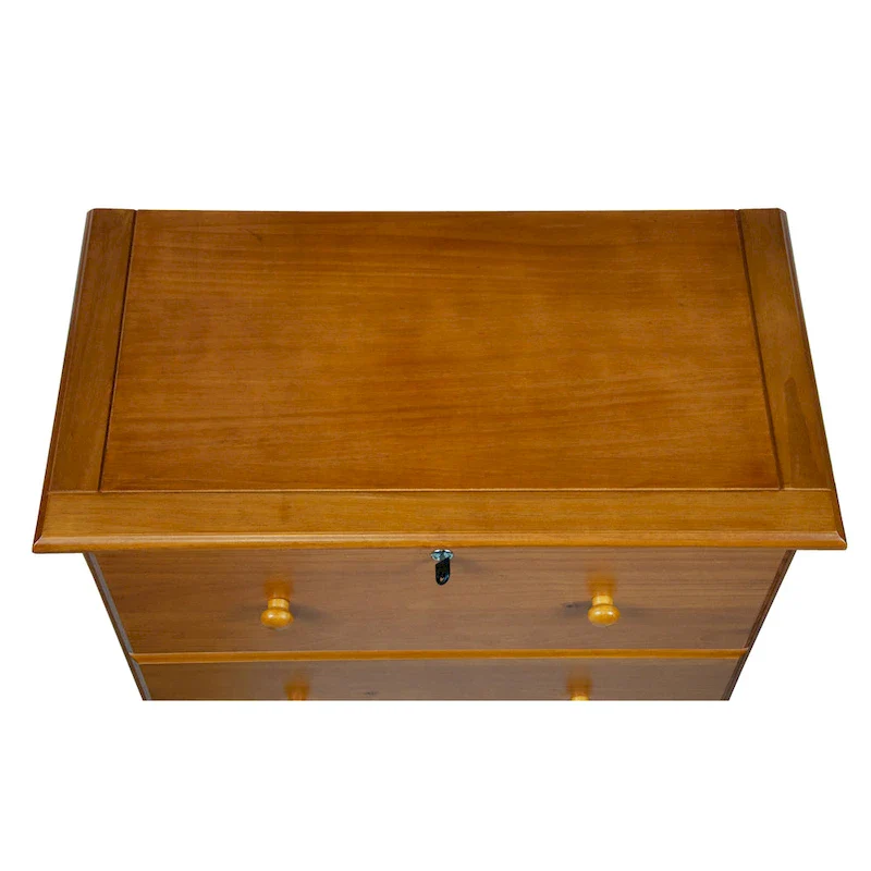 100% Solid Wood 5-Jumbo Drawer Chest with Lock – Metal or Wooden Knobs