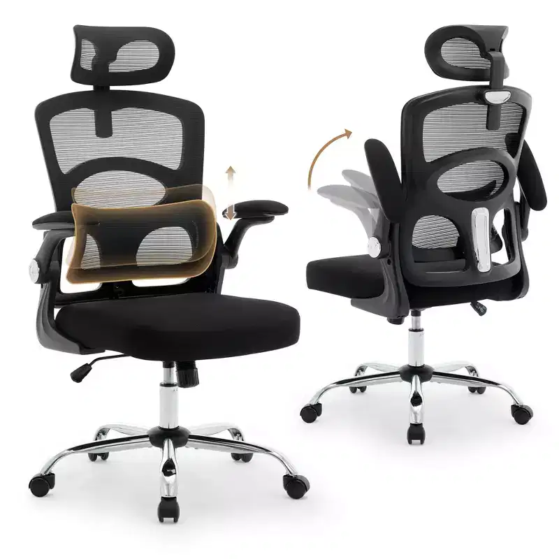 Ergonomic Office Chair  High-Back Mesh Desk Chair with Adjustable Headrest & Wheels  Swivel Task Chair for Home/Office/Gaming Room