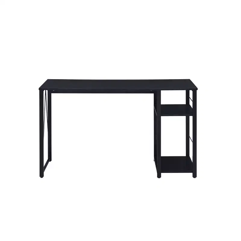Metal Frame Writing Desk with Open Storage Shelf