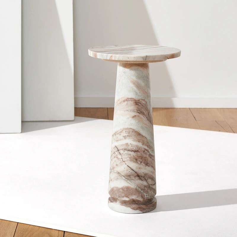 SAFAVIEH Couture Jose Round Marble Accent Table - 10Wx10Dx18H
