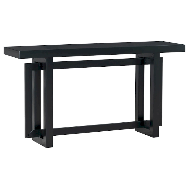 Console Table with Industrial-inspired Concrete Wood Top