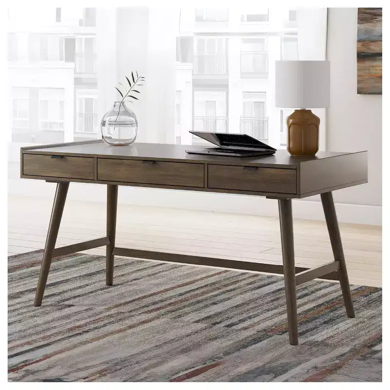 Signature Design by Ashley Lyncott 60 Mid-Century Home Office Desk, Brown
