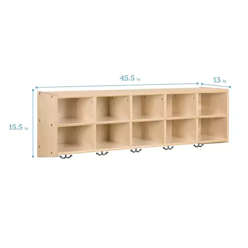 ECR4Kids Streamline 20 Cubby Tray Cabinet with 20 Scoop Front Bins, 4x5, Kids Furniture