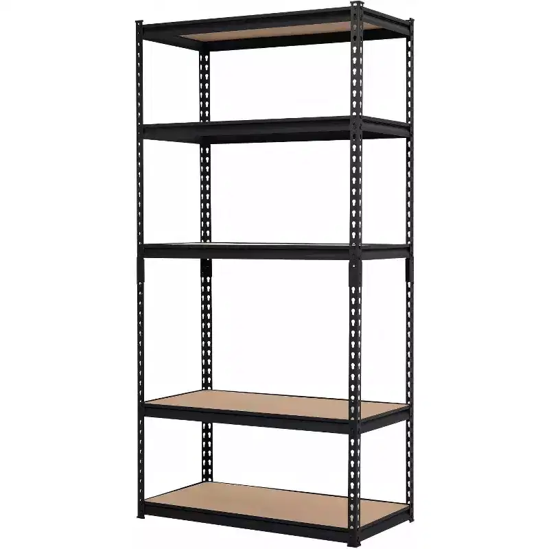 5-Tier Heavy Duty Metal Shelving Unit (30 x 12 x 60, Black) C 2000 lbs Capacity Storage Rack for Garage, Kitchen, Pantry, Basement & Laundry