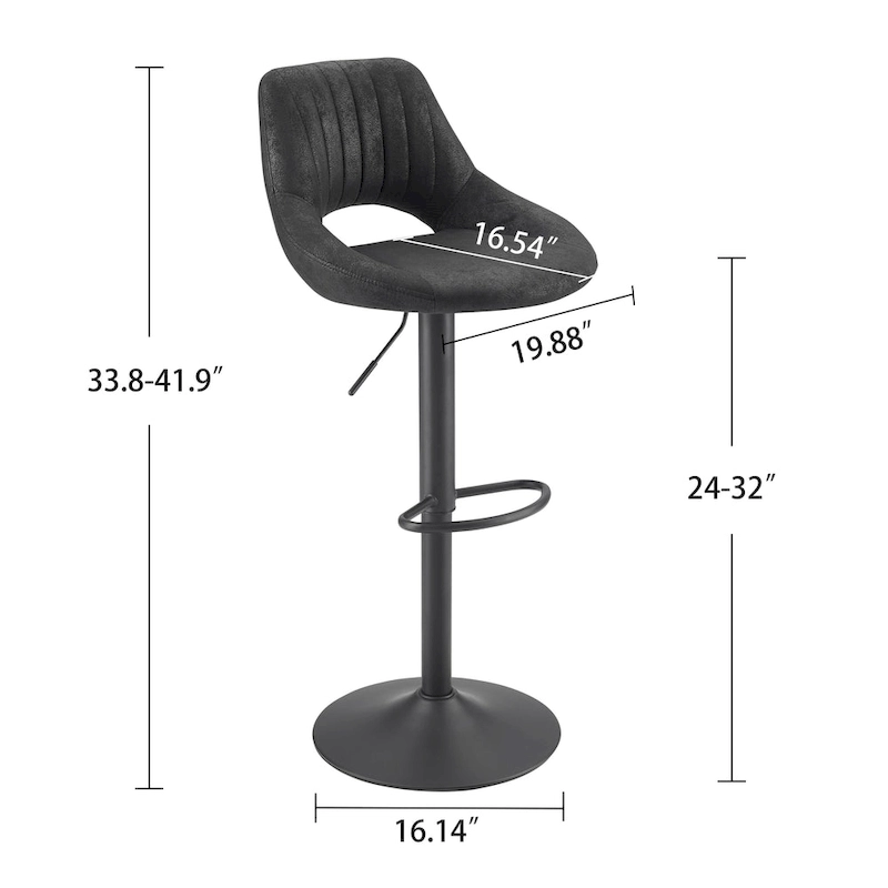 Retro Adjustable Swivel Barstool (Set of 2)