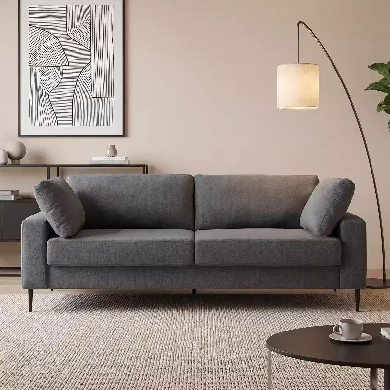 72 Loveseat Sofa, Mid-Century Modern Flared Arm Couch, Deep Seat Upholstered 2-Seater for Living Room, Apartment, Small Spaces
