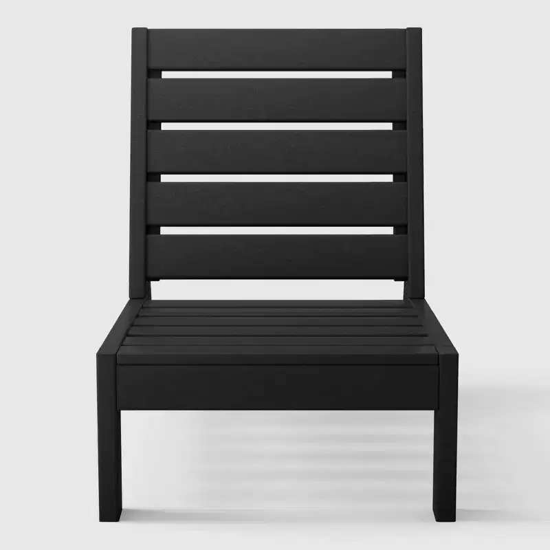 Westintrends Avalon Outdoor Patio Hdpe Deep Seating Modular Armless Chair