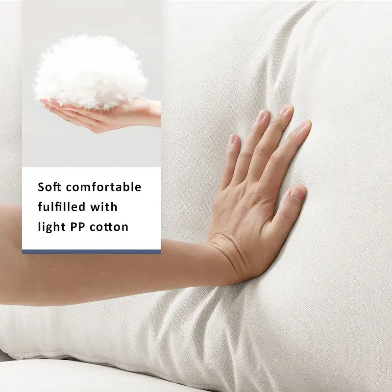 Modern 4-Seat L-Shaped Sectional Sofa, with 2 Free pillows, Convertible Ottoman
