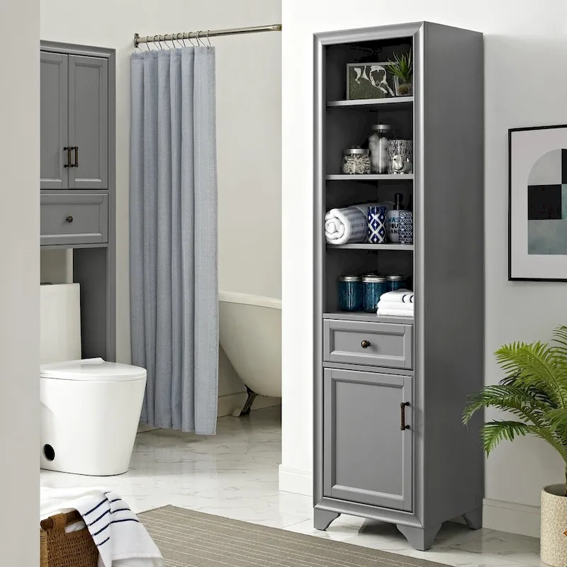 Linen Cabinet In Vintage Grey