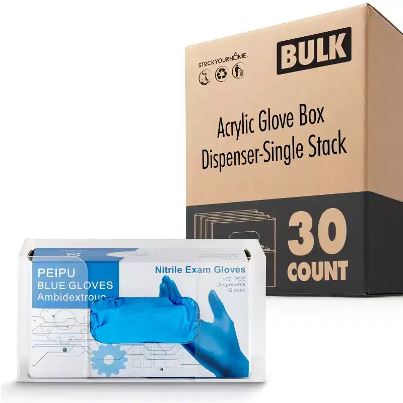 Stock Your Home Acrylic Wall Mount Single Gloves or Tissue Box Dispenser (30 Pack)