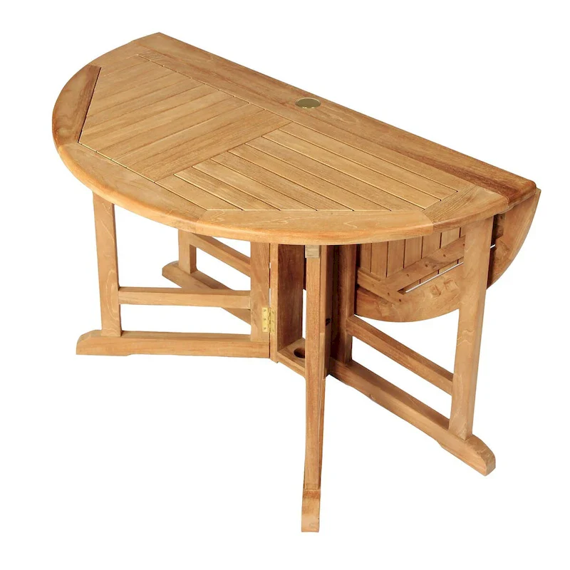 Teak Folding Butterfly Dining Table - Round 48 (120 cm)