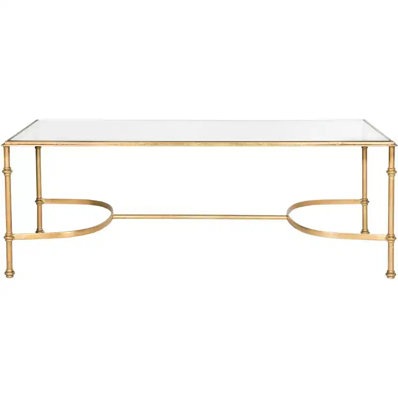 Lucille Coffee Table - Gold/Glass - Safavieh