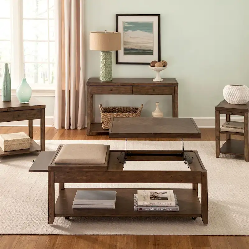 Mitchell Nutmeg Brown Sofa Table 46 Inches