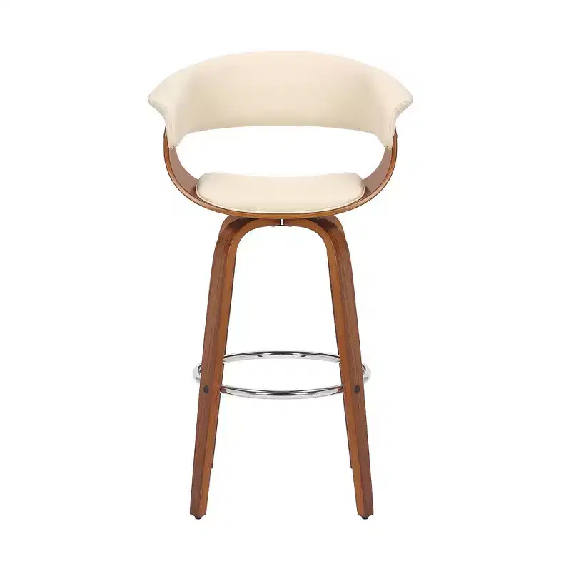 30" Julyssa Swivel Faux Leather Wood Counter Height Barstool - Armen Living