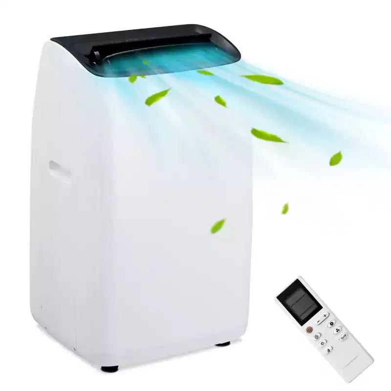 14,000 BTU Portable AC - 4-in-1 White Floor Unit (1 Pack) for Large Rooms Up to 750 Sq.Ft | Heater & Dehumidifier Included