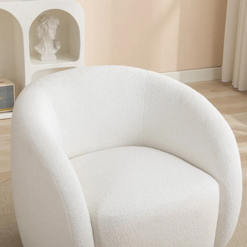 SEYNAR Modern Glam Upholstered 360 Degree Swivel Accent Armchair