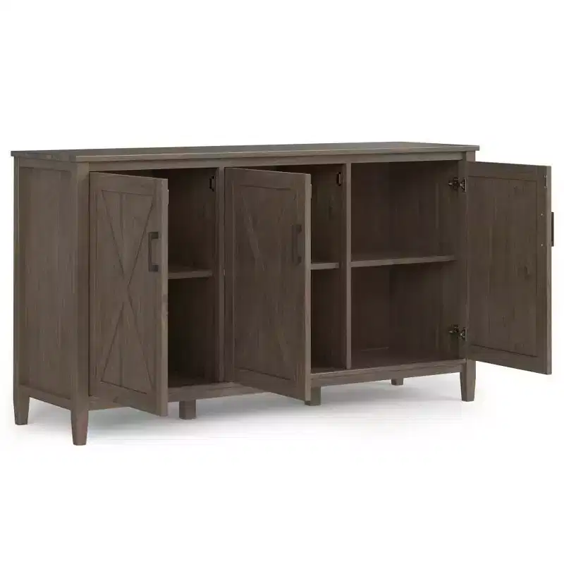 WyndenHall Cantina Wide Storage Cabinet Smoky Brown