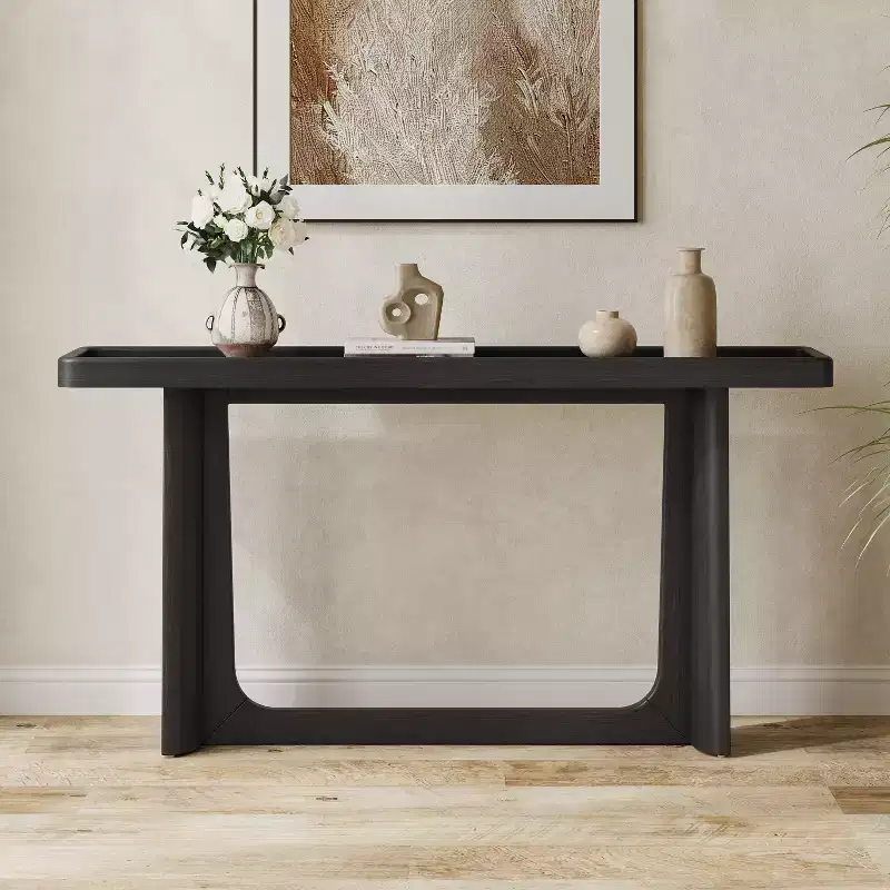 Console Table with Tray-Top Design