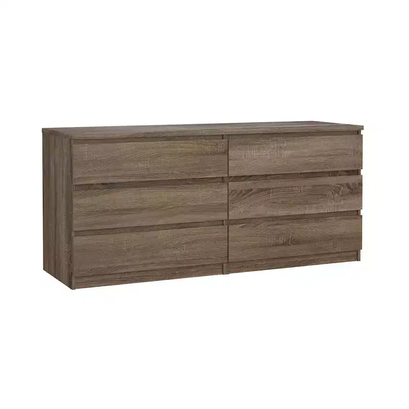 Tvilum,Scottsdale 6 Drawer Double Dresser, Truffle Oak