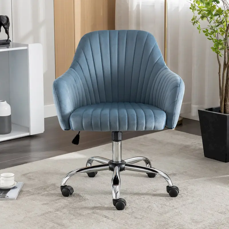 Home Office Leisure Chair with Adjustable Height and Casters
