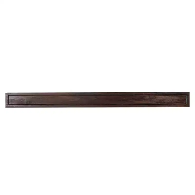Modern Ember Lotta Wood Fireplace Mantel Shelf With Picture Frame Details