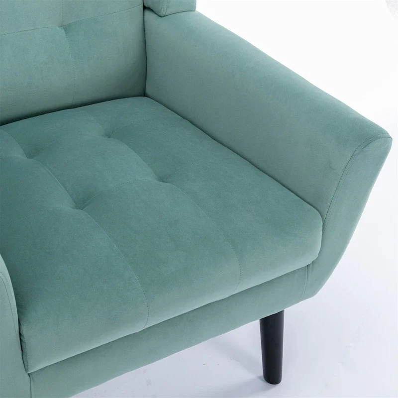 Modern Soft Velvet Ergonomics Accent Chair Living Room Chair Bedroom Chair Home Chair With Black Legs