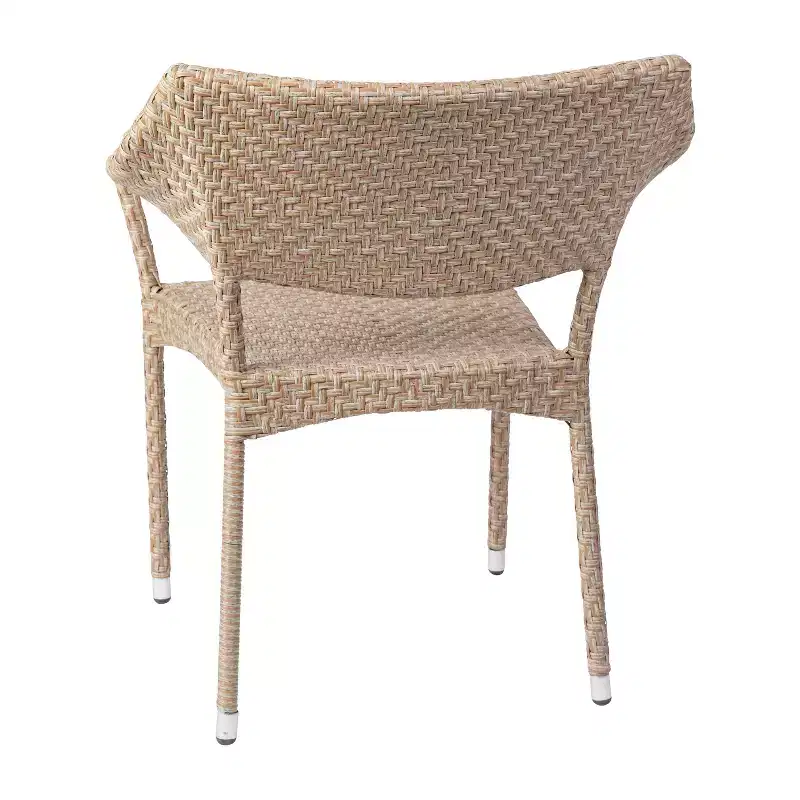 Flash Furniture Jace Commercial Grade Stacking Patio Chair, All Weather PE Rattan Wicker Patio Dining Chair