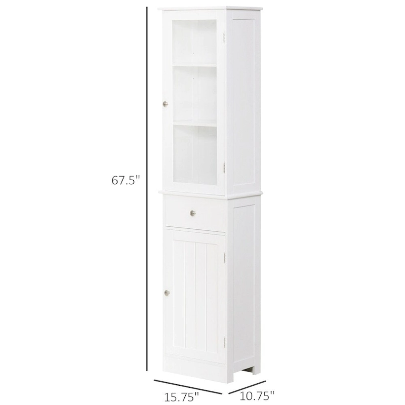 Slim Bathroom Storage Cabinet,Tall Bathroom Cabinet,Narrow Linen Tower