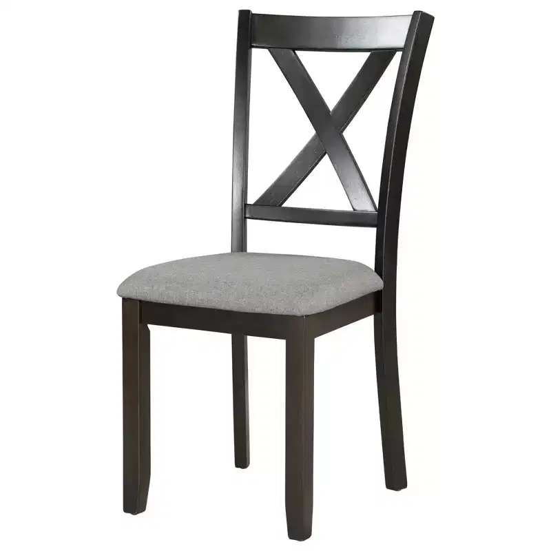 Whisen 6-Piece Wooden Rectangular Kitchen Dining Table Set with 4 Fabric Chairs and Bench