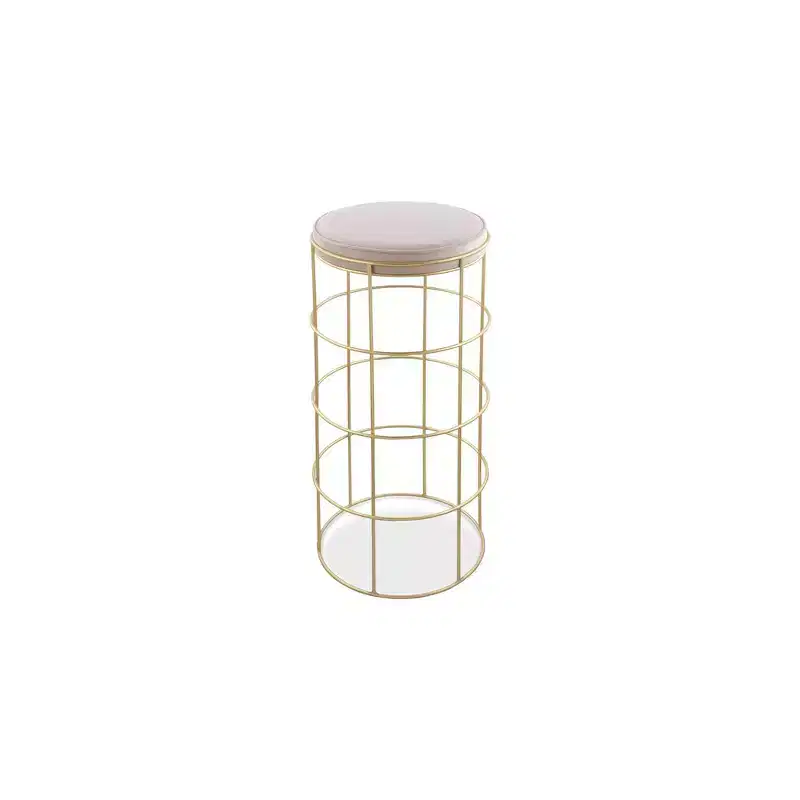 Cream Velvet Bar Stool