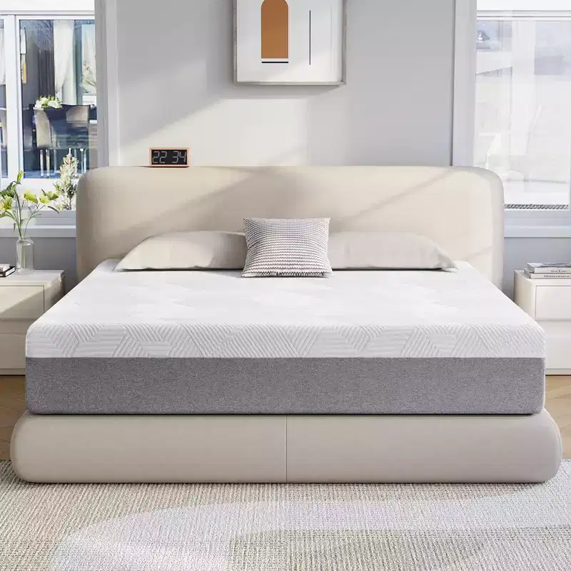 10 inch mattress, cooling memory foam mattress for cool sleep, 5-zone ergonomic decompression support, medium hardness