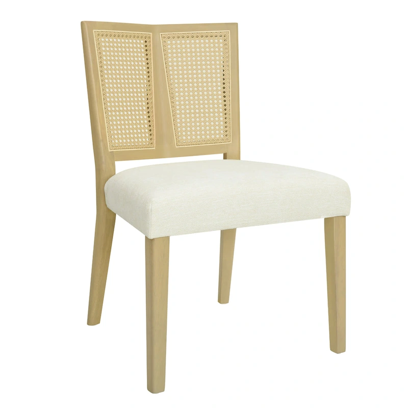 Christopher Knight Home - Oliver Mid-Century Rattan Back Upholstered Dining Chair Set of 2