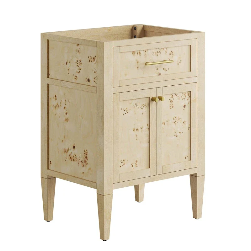 24 Wood Bathroom Vanity Cabinet (Sink Basin Not Included)