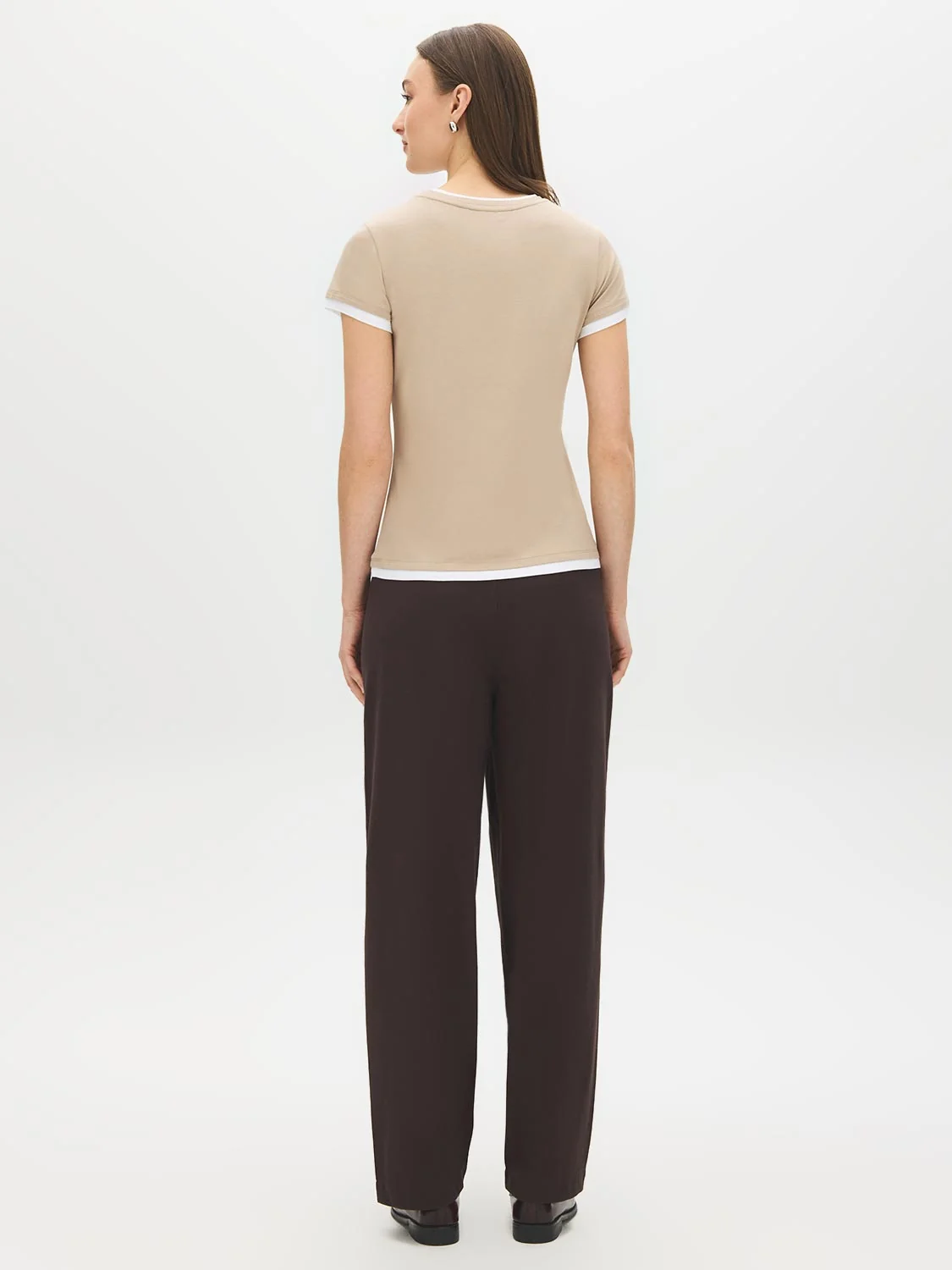 Layered Crew Neck Jersey Top
