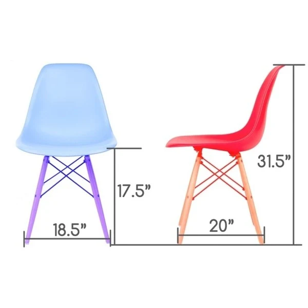 Cool Gray Leatherette Dining Side Chair, Mid-Century Style, Black Steel Legs