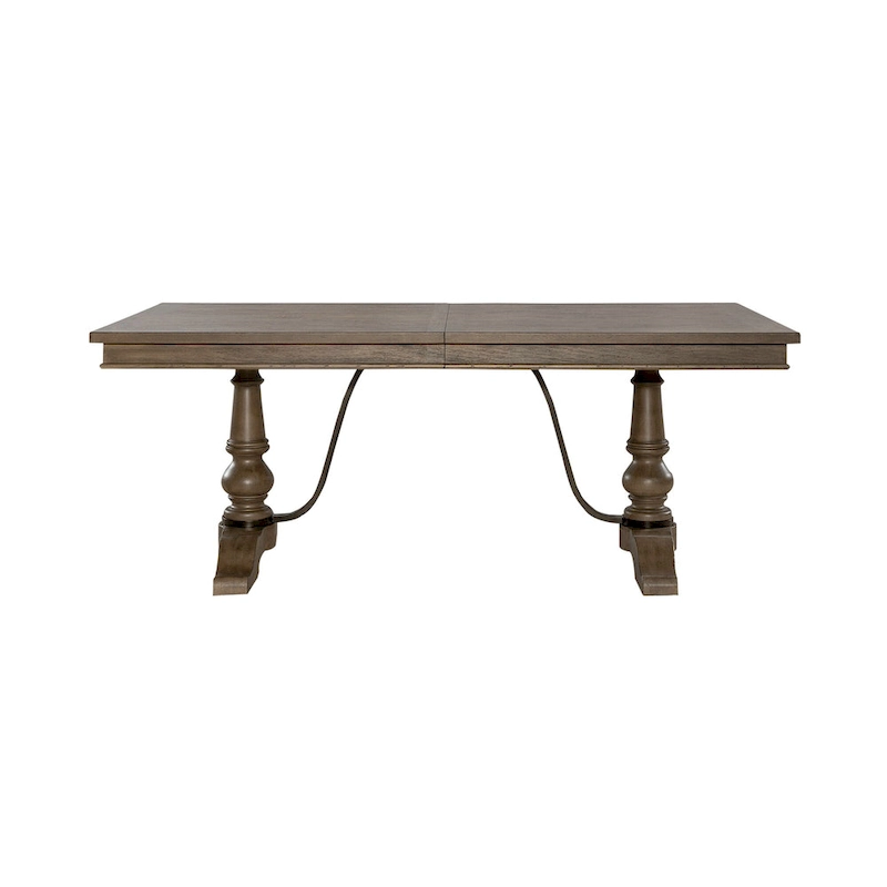 Americana Farmhouse Dusty Taupe Trestle Table