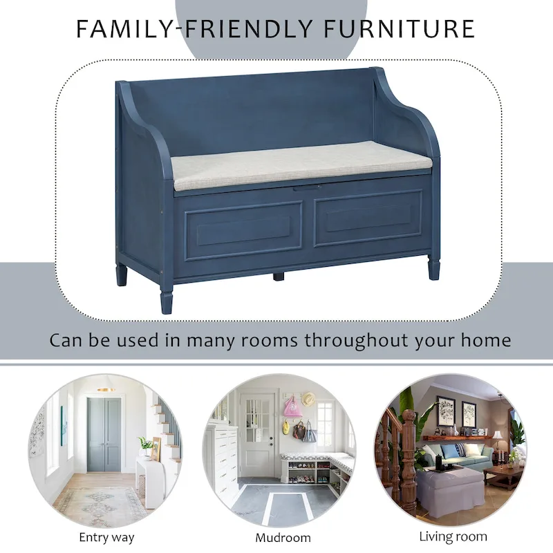 Solid wood Entryway Bench