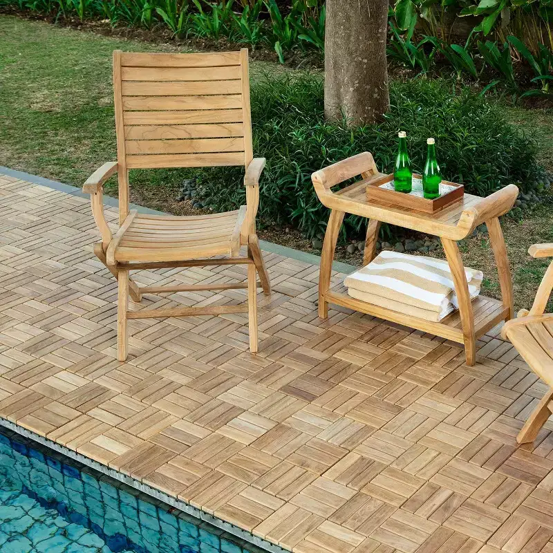 Nordic Teak 30 Natural Shower and Bath Curved Spa Bench with Shelf - Beige