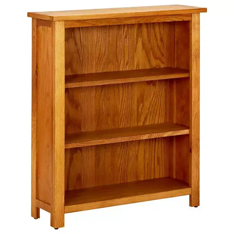 vidaXL Bookshelf Wall Bookcase Decor Standing Shelf Furniture Solid Wood Oak