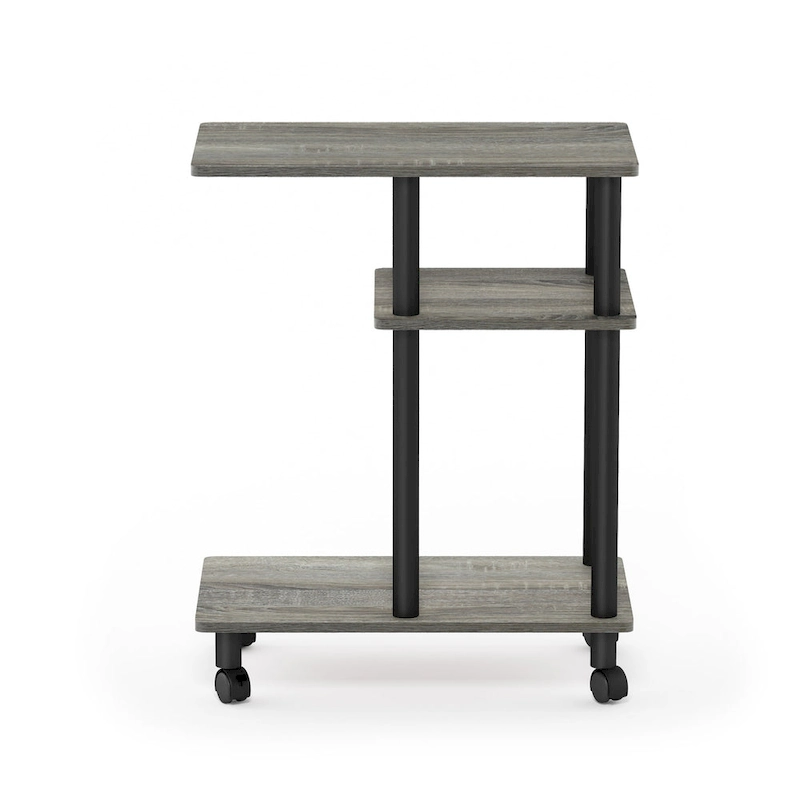 Furinno Turn-N-Tube U Shape Sofa Side Table with Casters