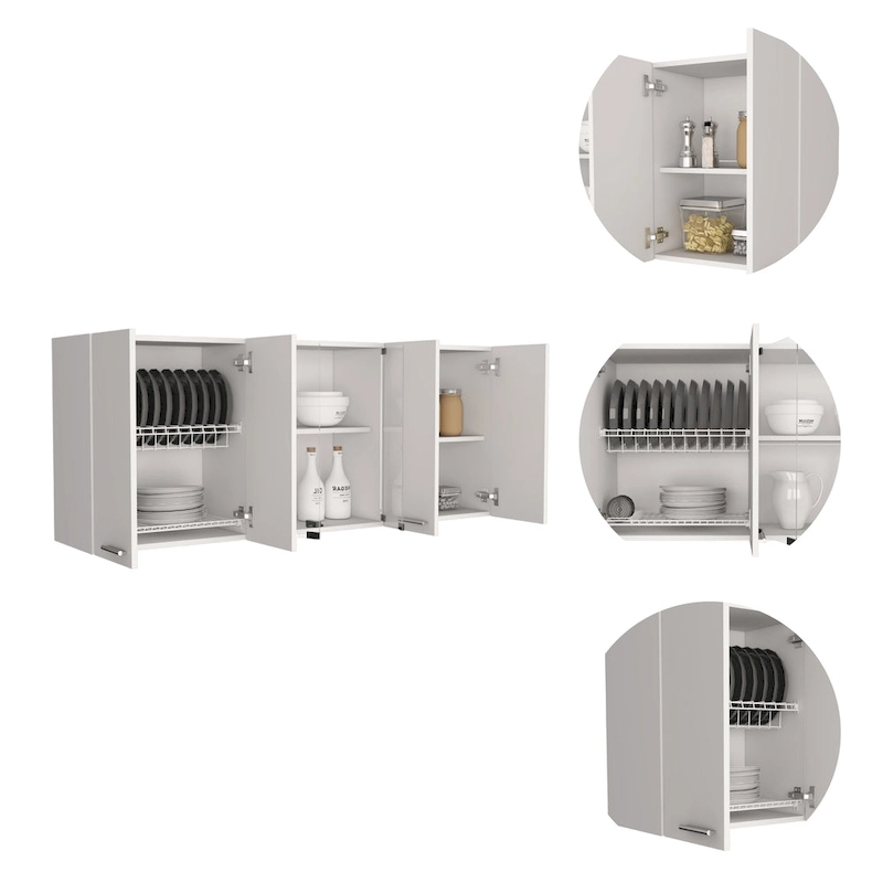 FM Furniture Yuma 150 Wall Cabinet, Two Close Cabinets