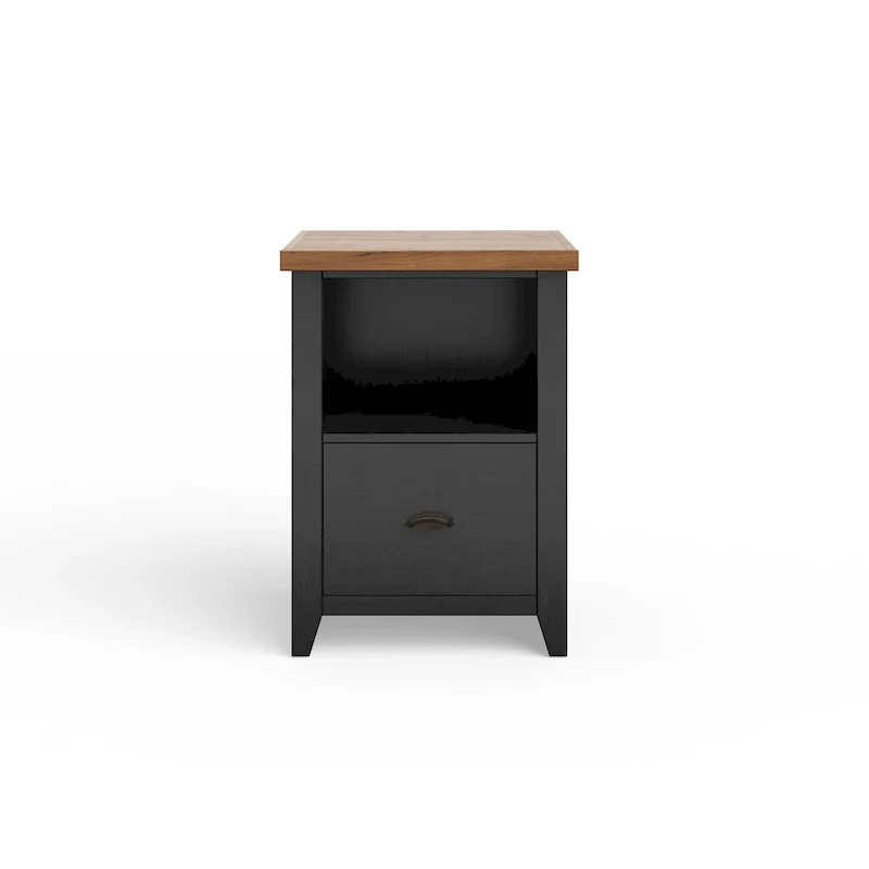Modern Farmhouse 22 inch 1-drawer file, No Assembly Required, Two-Tone Finish
