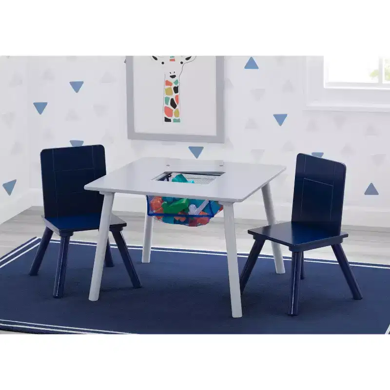 Delta Children Kids Table and 2 Chairs with Storage