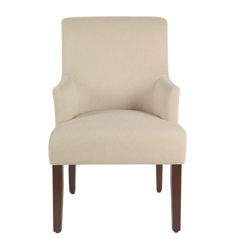 Stain Resistant Cream Fabric Accent Chair