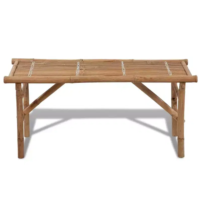 vidaXL Garden Bench Natural Bamboo Bamboo Medium Foldable